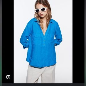 Zara linen blouse